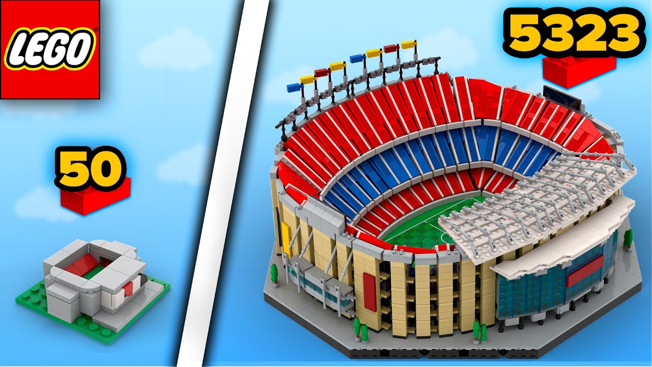 Футбольные стадионы LEGO разных масштабов | Сравнение