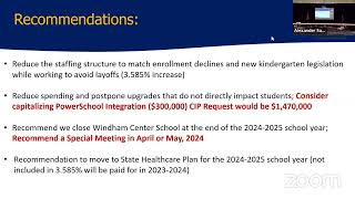BOE Budget Workshop #2 3/6/2024