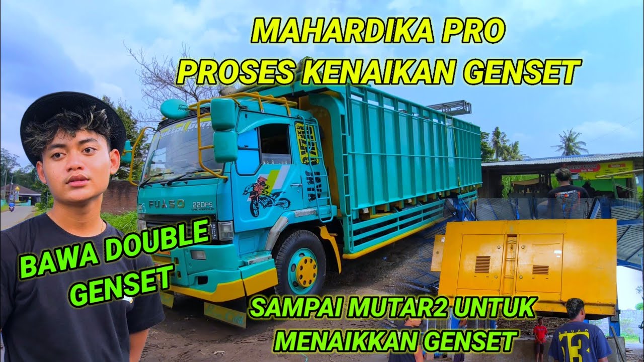 Mahardika pro, proses menaikan genset, sampai muter-muter,dika poter sampai ikut mengawal 