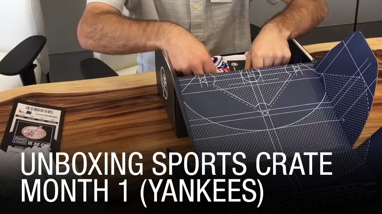 Unboxing Sports Crate Month 1 (Yankees) YouTube