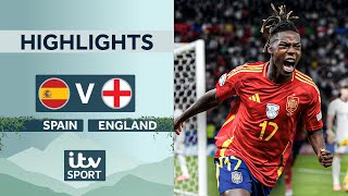 HIGHLIGHTS - Spain vs England | EURO 2024 Final | ITV Sport