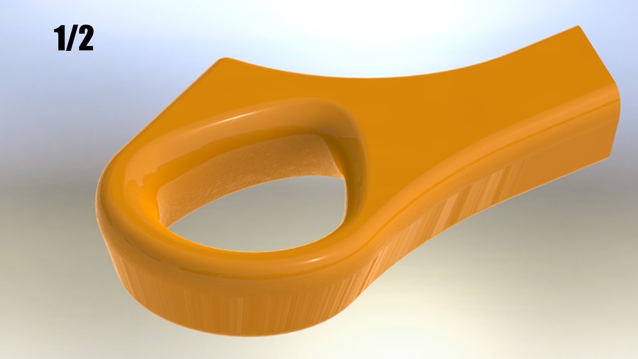 SolidWorks P Tutorial #113: Scissors Upper Handle pt1 - YouTube