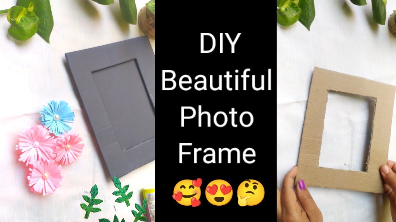 DIY Easy photo Frame craft ideas // Cardboard photo frame // Home made