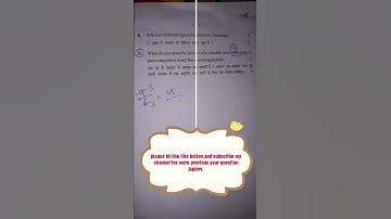 Programming in C language question paper for computer application students