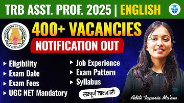 TRB Assistant Professor Recruitment 2025 | English Govt Jobs in TAMIL NADU | Apply Now! JRFAdda