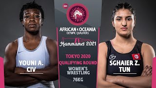 Round 2 WW - 76 kg: A. YOUIN (CIV) v. Z. SGHAIER (TUN)