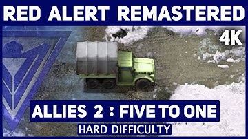 C&C Red Alert Remastered 4K - Allies Mission 2 Five to One - Hard Difficulty