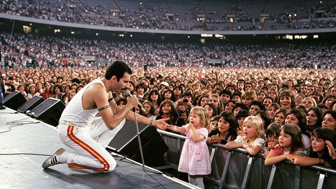 Freddie Mercury stopped the music for a LITTLE GIRL – the stadium froze in  silence - YouTube