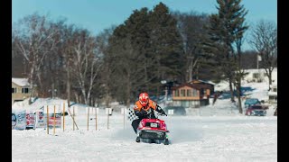 Vintage Snowmobile Race Fratzke 50 On Knife Lake In Mora, Mn