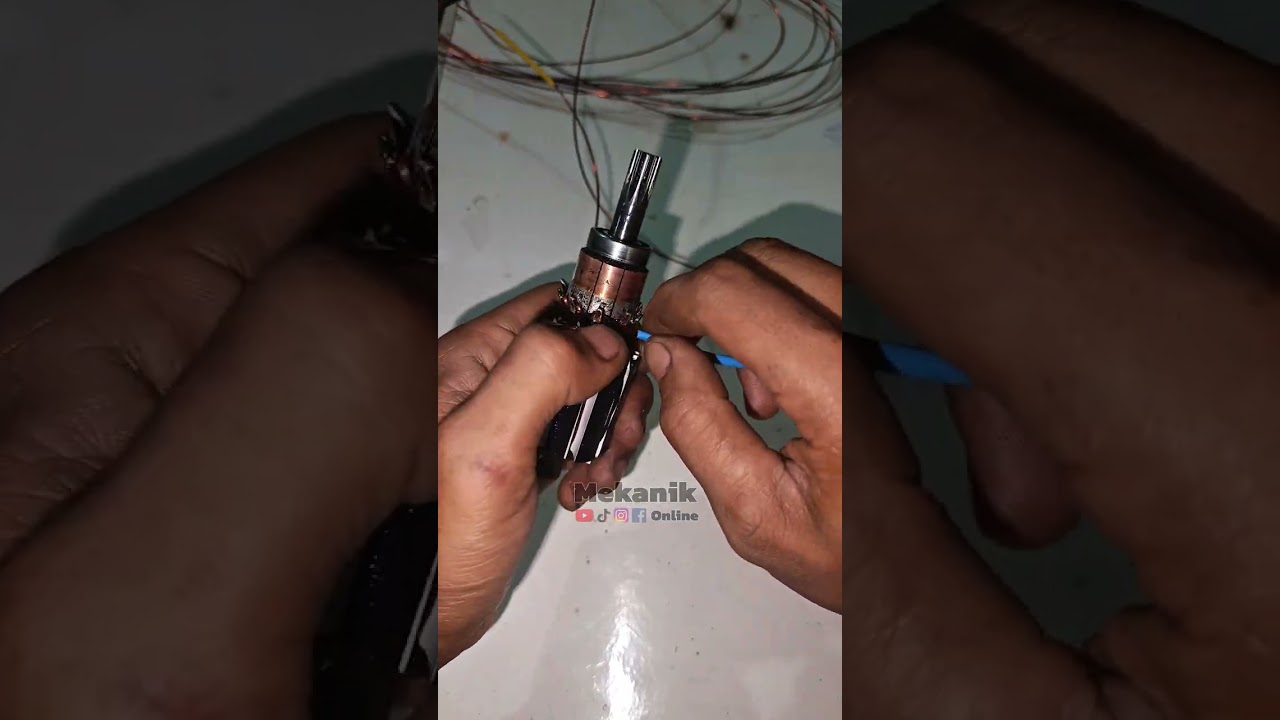 Cara lilit ulang angker dinamo starter motor beat. 
