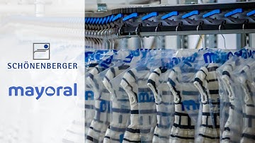 Many different SCHÖNENBERGER transport solutions in one system for hanging garments.