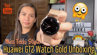 Huawei GT2 Watch Gold Unboxing (Miss Tekki Style) - YouTube
