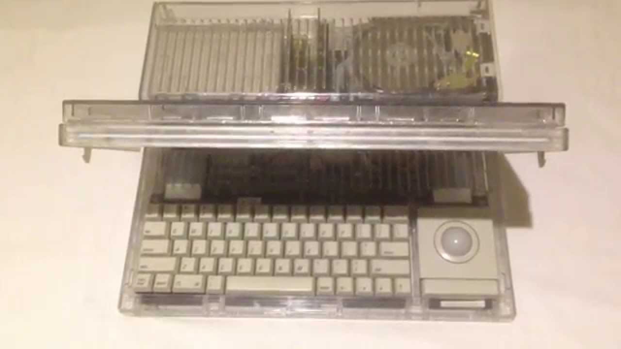 Transparent Macintosh Portable M5120 startup - YouTube