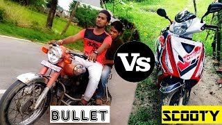 Hello friends in this video we will see wo is the winner of race
between bullet and scooty. tech hater click here to get best deals on
flipkart :- http://fkr...