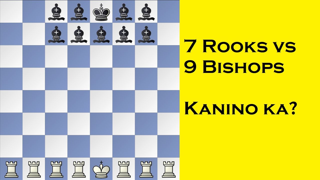 7 ROOKS vs 9 BISHOPS || STOCKFISH vs STOCKFISH || 1+0 TIME CONTROL