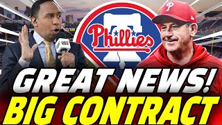 URGENT: GOOD NEWS FOR FANS! DO YOU AGREE WITH THIS CONTRACTION?- PLILADELPLIA PHILLIES NEWS TODAY