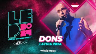  Dons Hollow Latvia 2024 - Live London Eurovision Party 2024