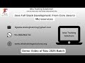 Java Full Stack Developer Demo Video on 17th November 2025
