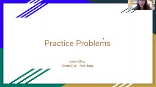 CHEM001C: Week 8 Exam 2 Practice Problems