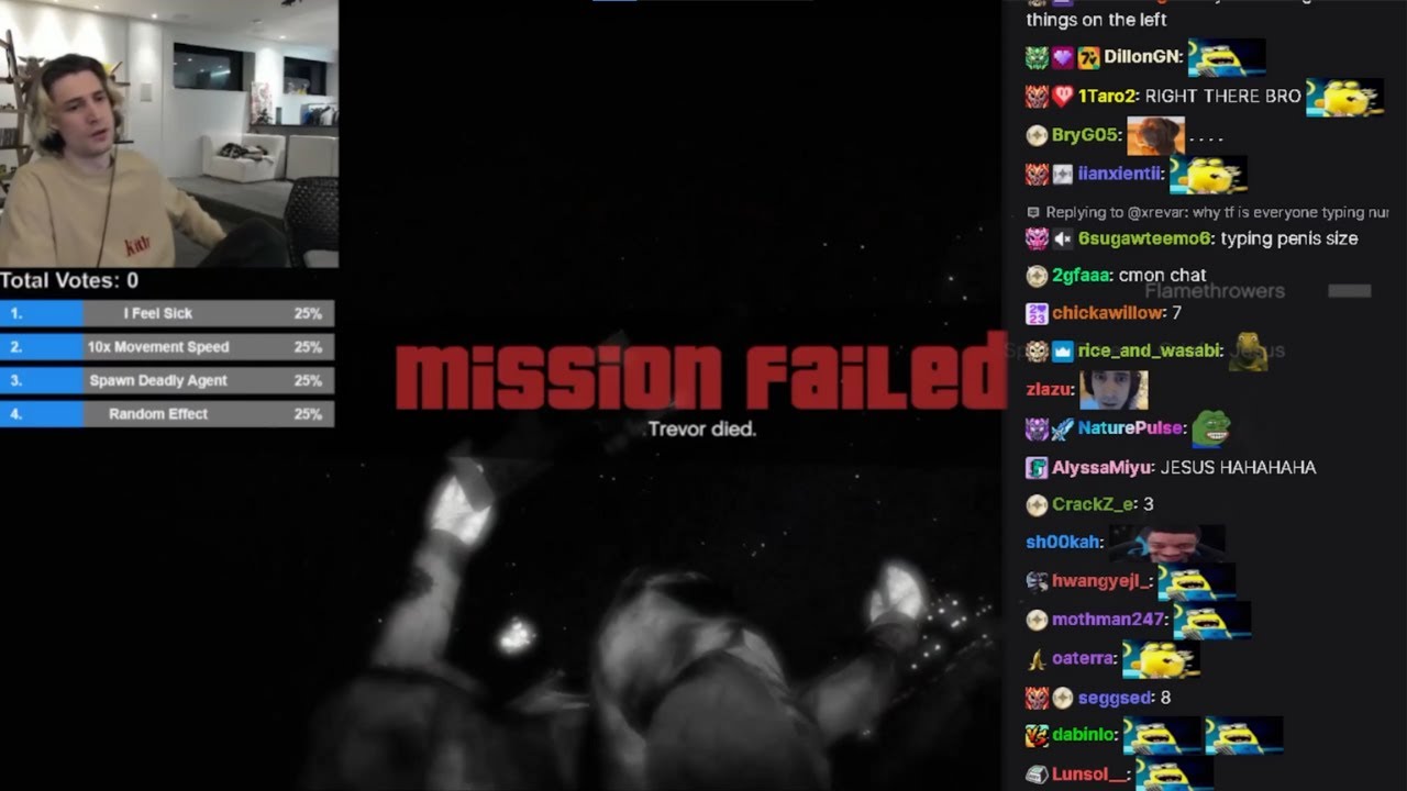 xQc chat cant let him play the game in peace | GTA V Chaos Mod - YouTube