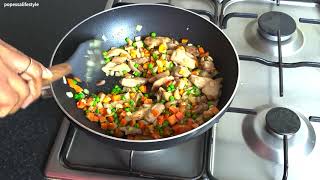 HOW TO MAKE CHICKEN FRIED RICE ( CHINESE STYLE) | #CookWithMe | POPESSALIFESTYLE