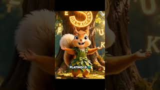 Play the Drum with Nutty! 🐿️🥁 Learn #anime #music #kids Letter D #Shorts #alphabet #foryou