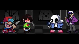 FNF Bones And Knives! No more deals but it’s Sans and Unique Geese VS Chara And EvilBF @UniqueGeese