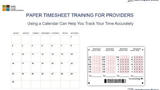 Lesson 1 Paper Timesheet Training