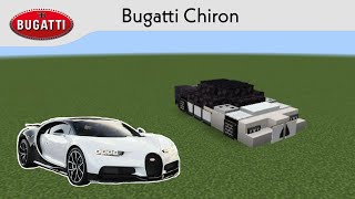 How to build a Bugatti Chiron in Minecraft. 😱