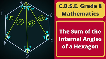 The Sum of the Internal Angles of a Hexagon || Geometry || C.B.S.E. Grade 8 Mathematics