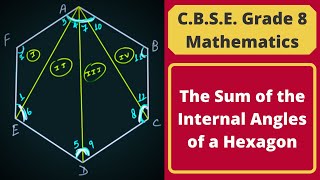 The Sum of the Internal Angles of a Hexagon || Geometry || C.B.S.E. Grade 8 Mathematics