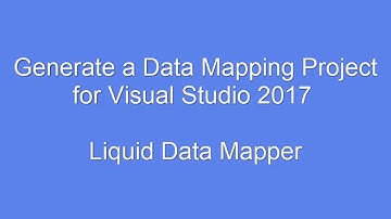 Generate a C# Data Mapping Project in Liquid Data Mapper