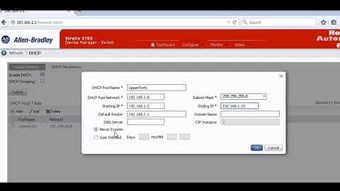 Configuring DHCP Persistence for a Stratix Switch