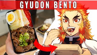 Bento no. 11: Gyuudon (beef bowl) bento with konnyaku