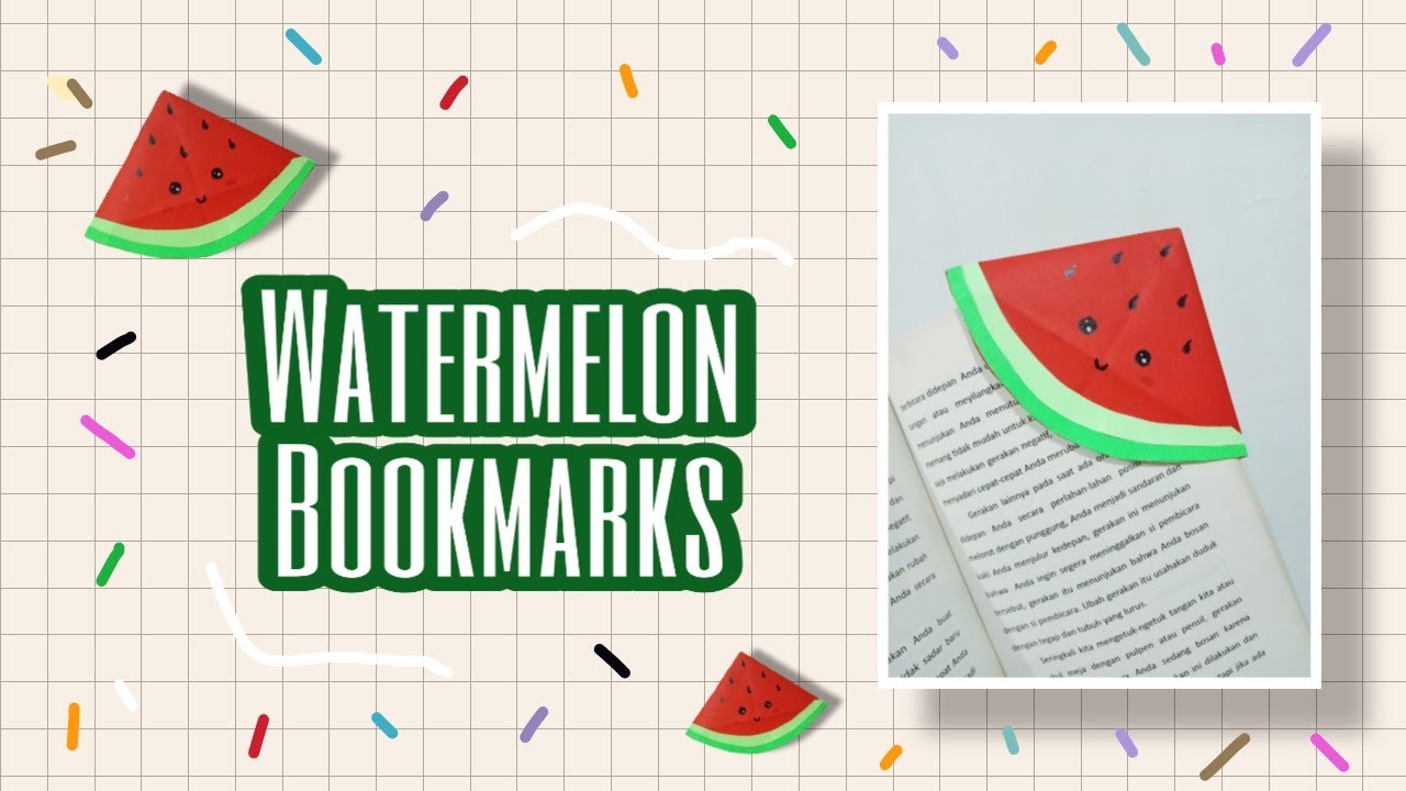 Diy Watermelon Bookmark Origami Easy Craft Youtube