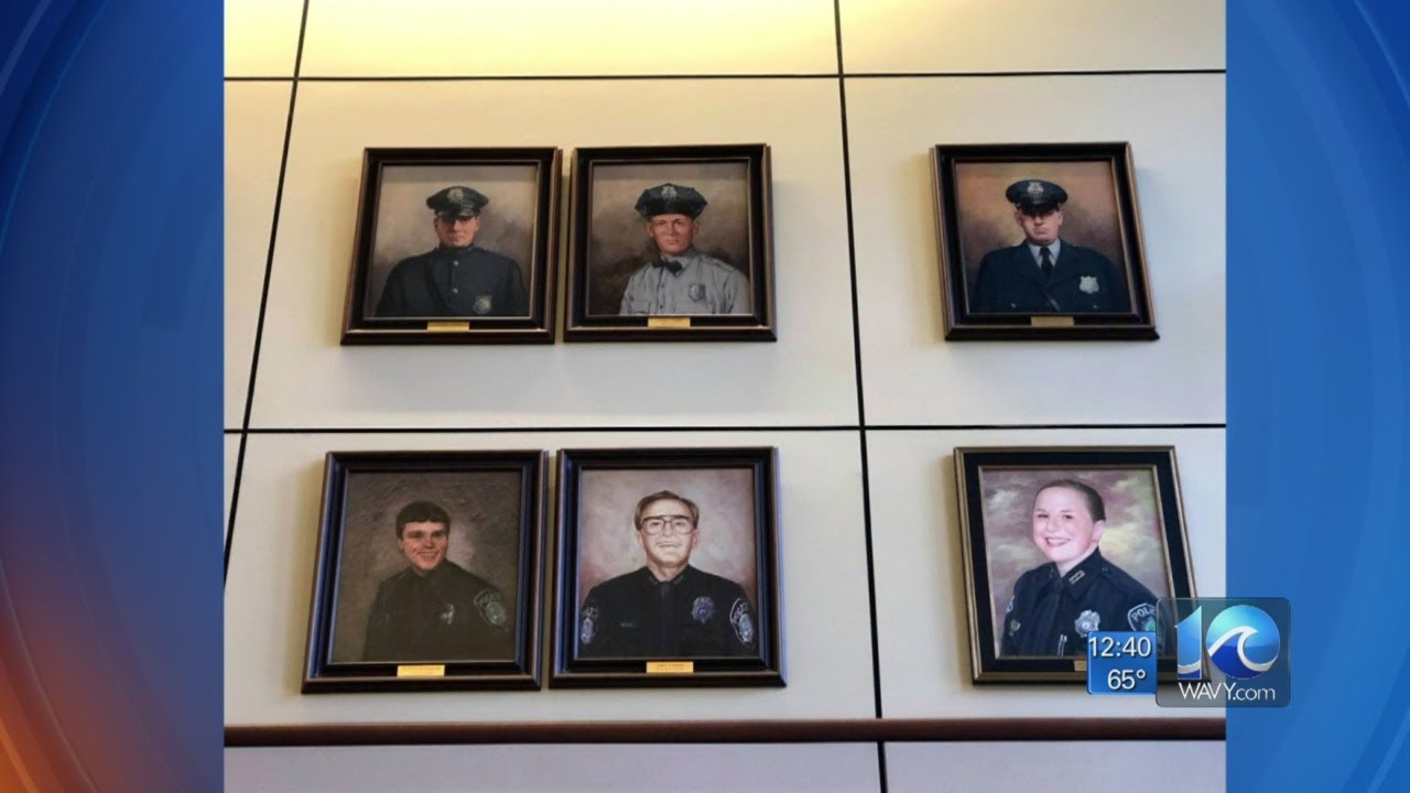 Portrait of Officer Katie Thyne now hangs in NNPD headquarters - YouTube