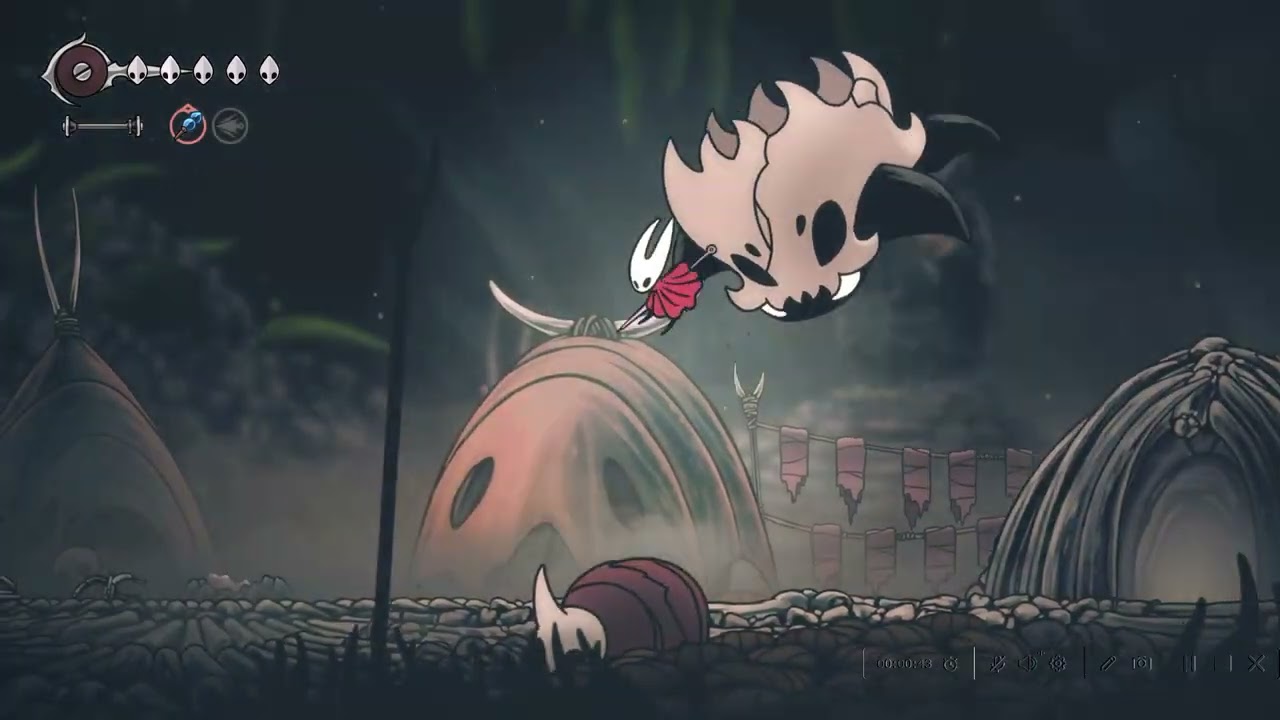 Silksong #22 - Skull Tyrant attacking Bone Bottom - First try