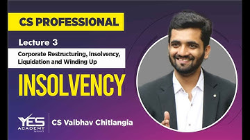 Introduction to Insolvency (Lecture 3)|CS Professional Corporate Restructuring|CS Vaibhav Chitlangia