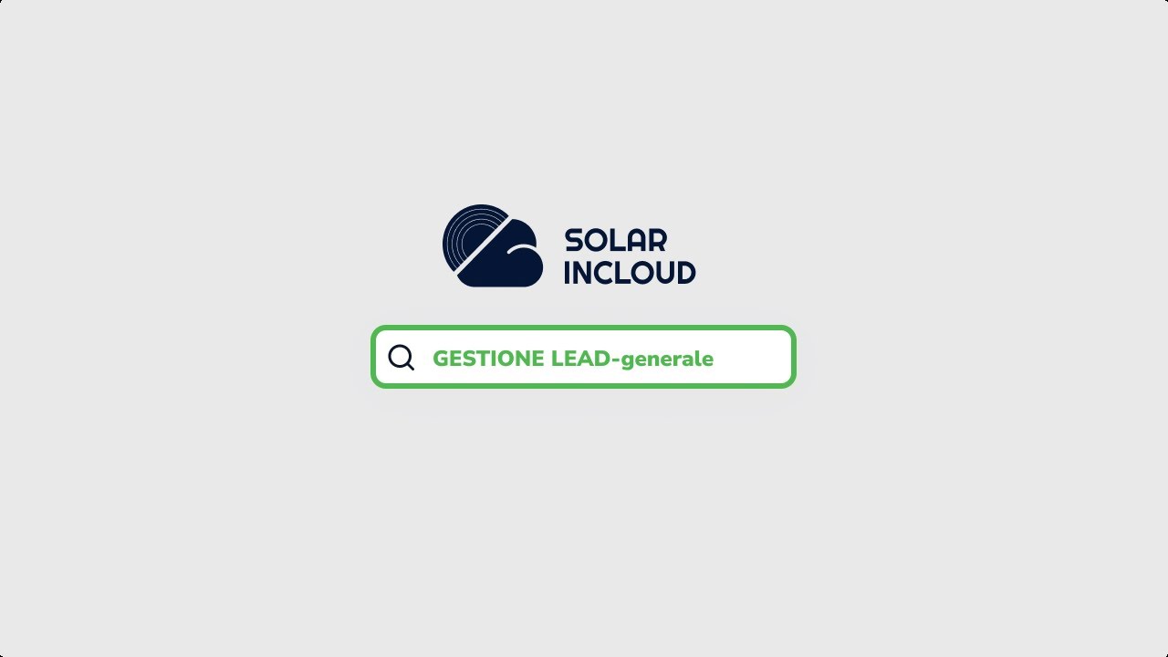 SolarInCloud Gestione lead Sottosezione generale_Agente