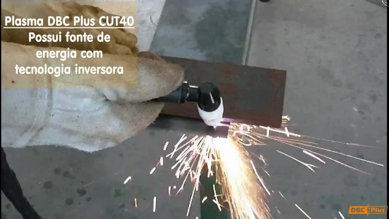 Corte Plasma DBC CUT40: demonstração cortando aço, aço inox, alumínio, etc