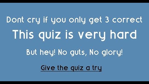 General Trivia Quiz