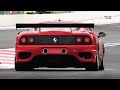 Ferrari 360 gt challenge lovely v8 sound accelerations downshifts and onboard