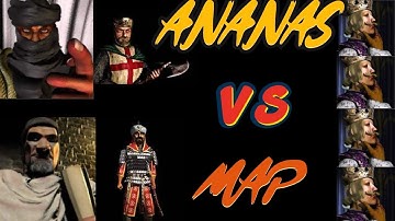 NIZAR SALADIN LIONHEART FREDERICK VS 4 KING PHILLIPS | STRONGHOLD CRUSADER ANANAS BATTLE