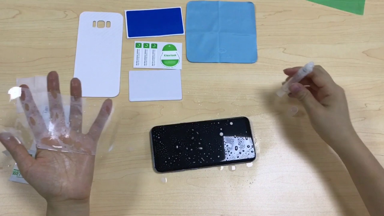 Klearlook Wet Applied Screen Protector ウェット適用フィルムの装着 Wasser