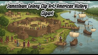 Discover the rich history of the Jamestown Colony with our vibrant clip art! Perfect for projects US