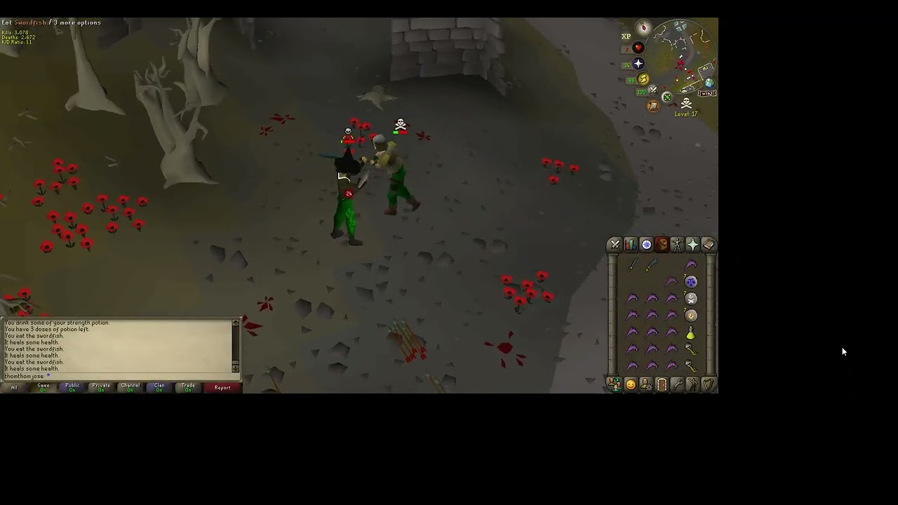 Old School RuneScape Ferox Teleblock Max Pure Fight Sir Quinn