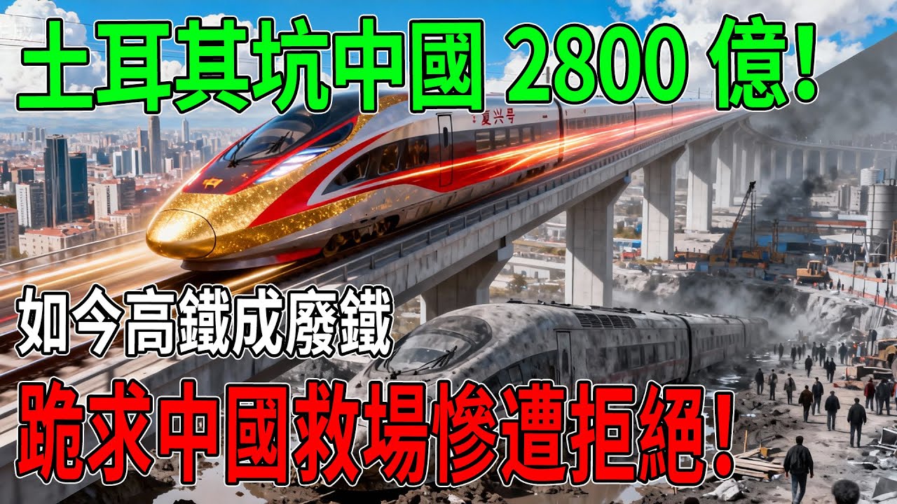 土耳其撕毀2800億大單還反咬一口，如今高鐵徹底爛尾，哭著求中國救命！ #中國高鐵 #土耳其 #大國
