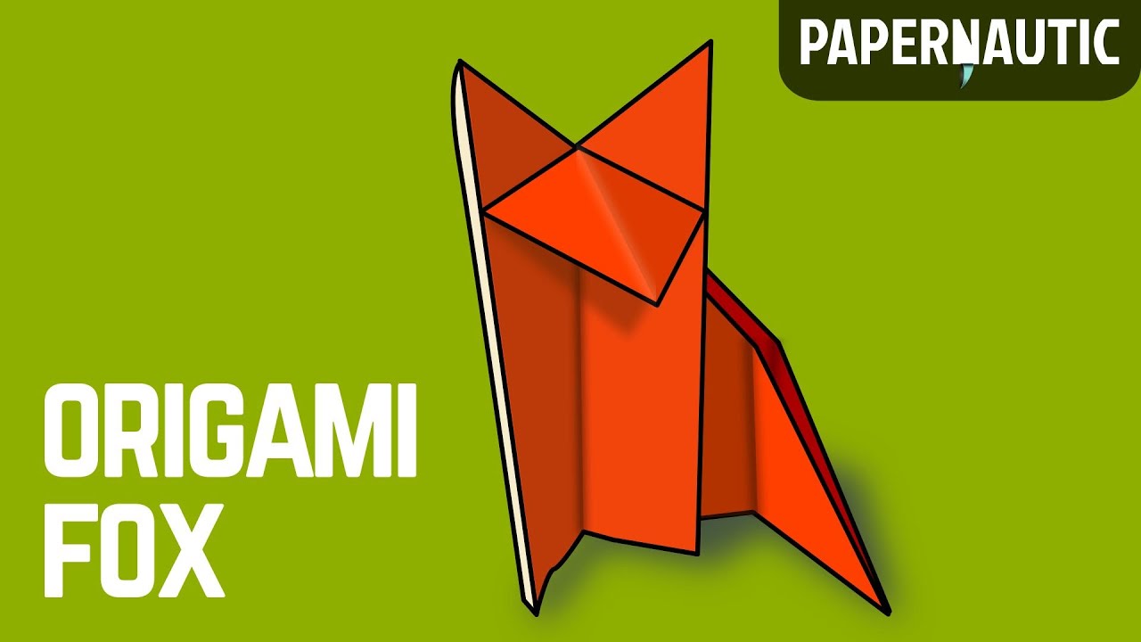 Easy origami fox (folding instructions)