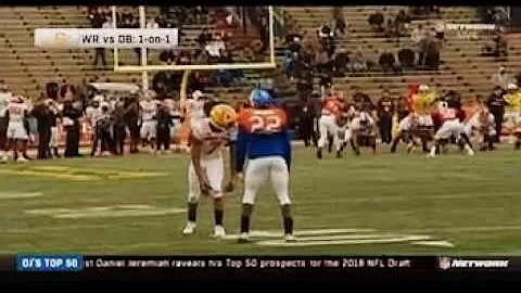 2018 Reese's Senior Bowl Practice day 2 - South Practice - 1 on 1 WR vs DB drills