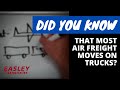 Did you know that most air freight moves on trucks?